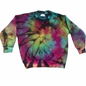 Children's Reverse Rainbow Swirl Tie dye Sweatshirt (3-4 Years)
